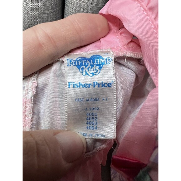 Fisher Price Puffalump Nylon Kids Doll Blonde Blue Eyes Braids Dress 19 Inch - Picture 11 of 11